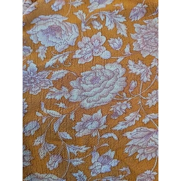 American Eagle Boho Bell Sleeve Floral Tie-Front Blouse XXL – 70s Festival Top - Picture 8 of 10